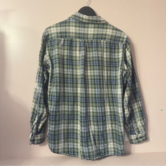 L.L Bean Plaid Buttondown Green Men Size L - Picture 8 of 9